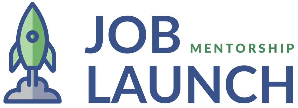 Job Launch blue and green logo.